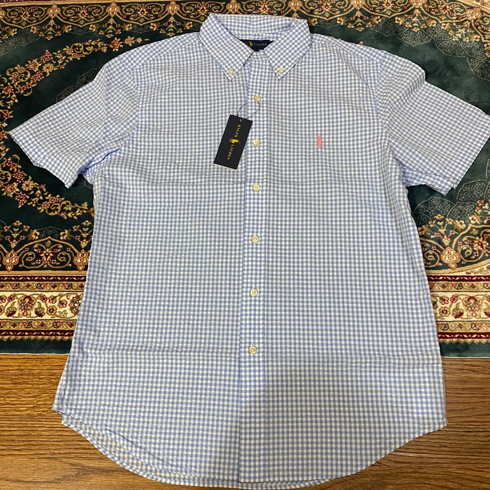 New Ralph Lauren Polo seersucker Men’s shirt M